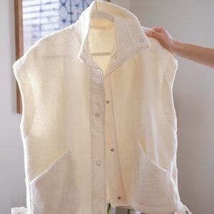 Amazon Cream Sherpa Fleece Vest